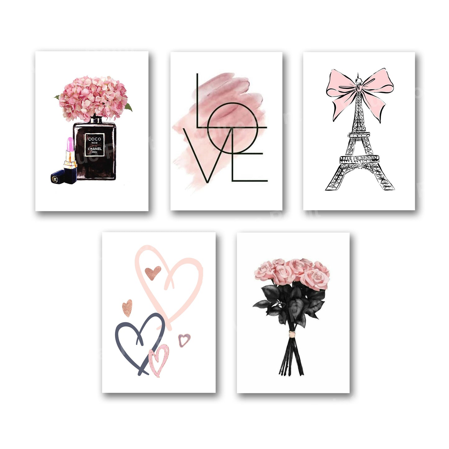 SET OF 5 PREMIUM WALL ART PHOTO TILES – MODERN HOME DECOR SETS