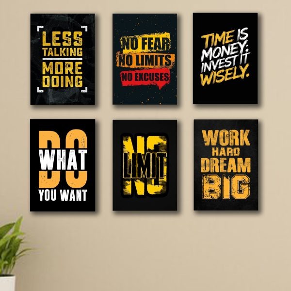 SET OF 6 PREMIUM WALL ART PHOTO TILES – MODERN HOME DECOR SETS