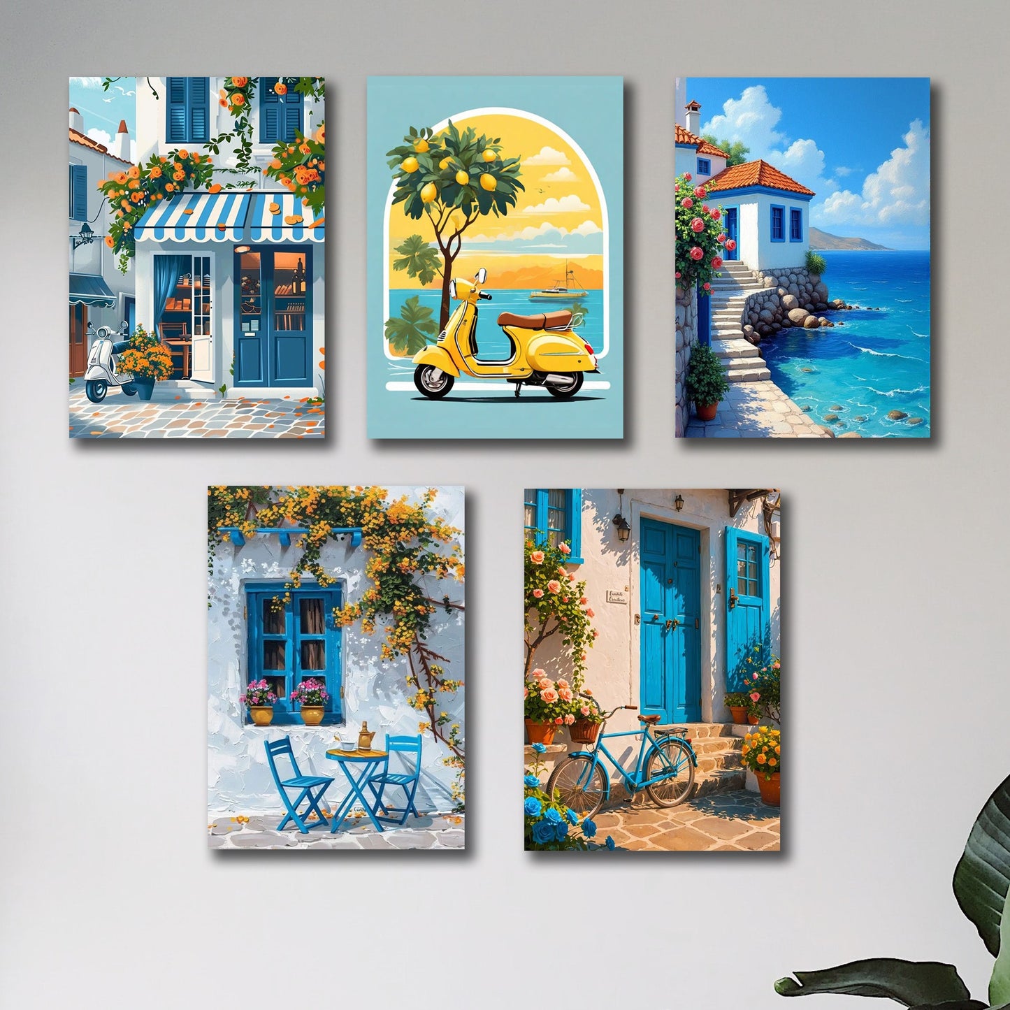 SET OF 5 PREMIUM WALL ART PHOTO TILES – MODERN HOME DECOR SETS