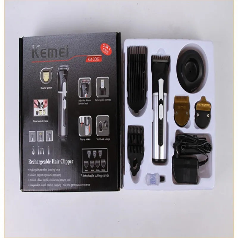Kemei Rechargeable Hair Trimmer - Hair Clipper For Men