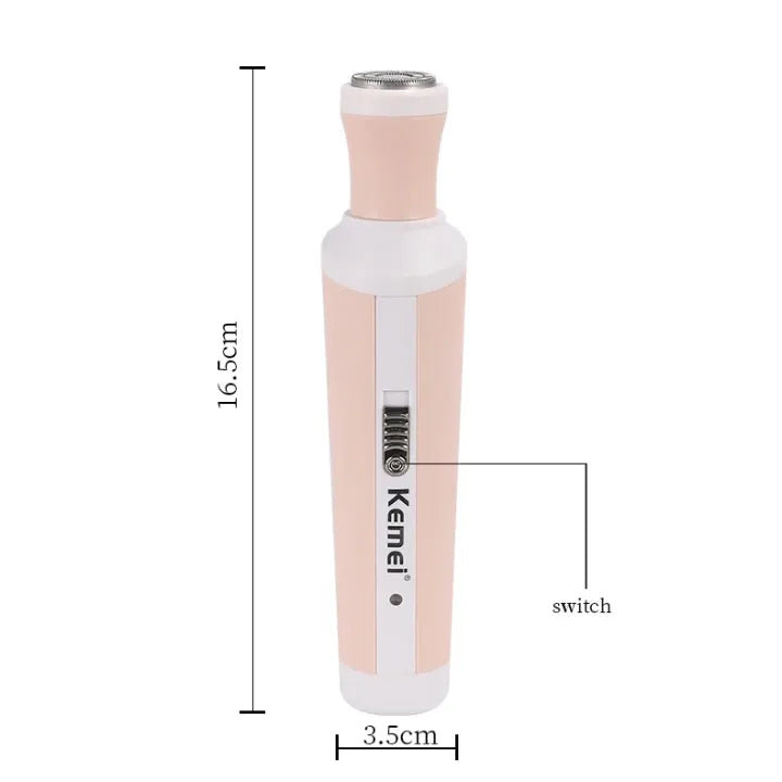 Kemei 4 in 1  Shaver Body Nose Eyebrow and Skin Trimmer