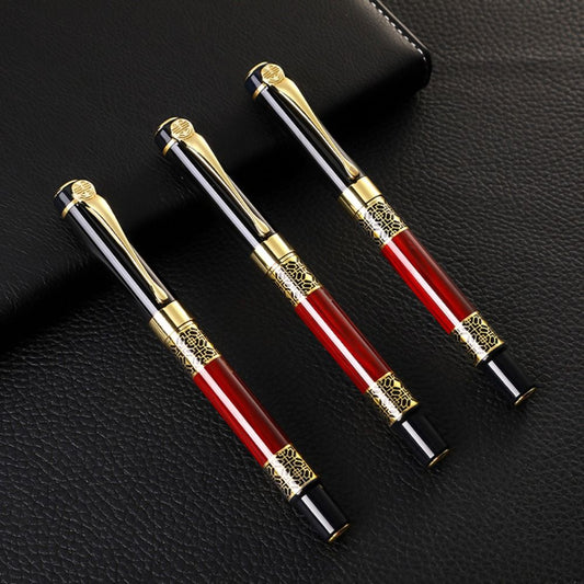 STONEGO Rosewood Metal Fountain Pen – Red Executive Pen