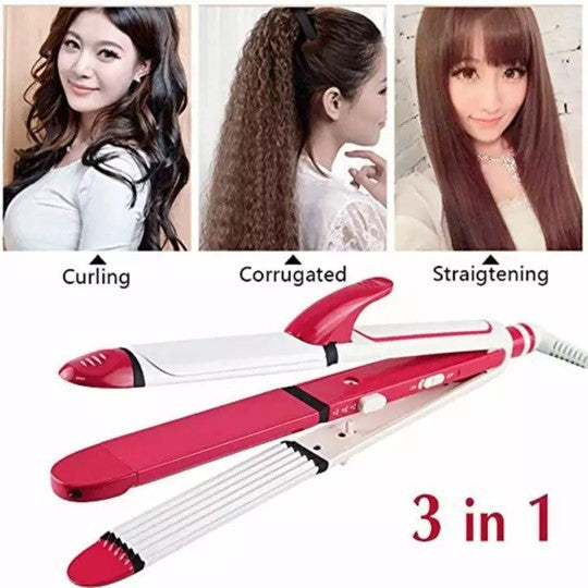 Kemei Curl, Roller and Straightener 3in1