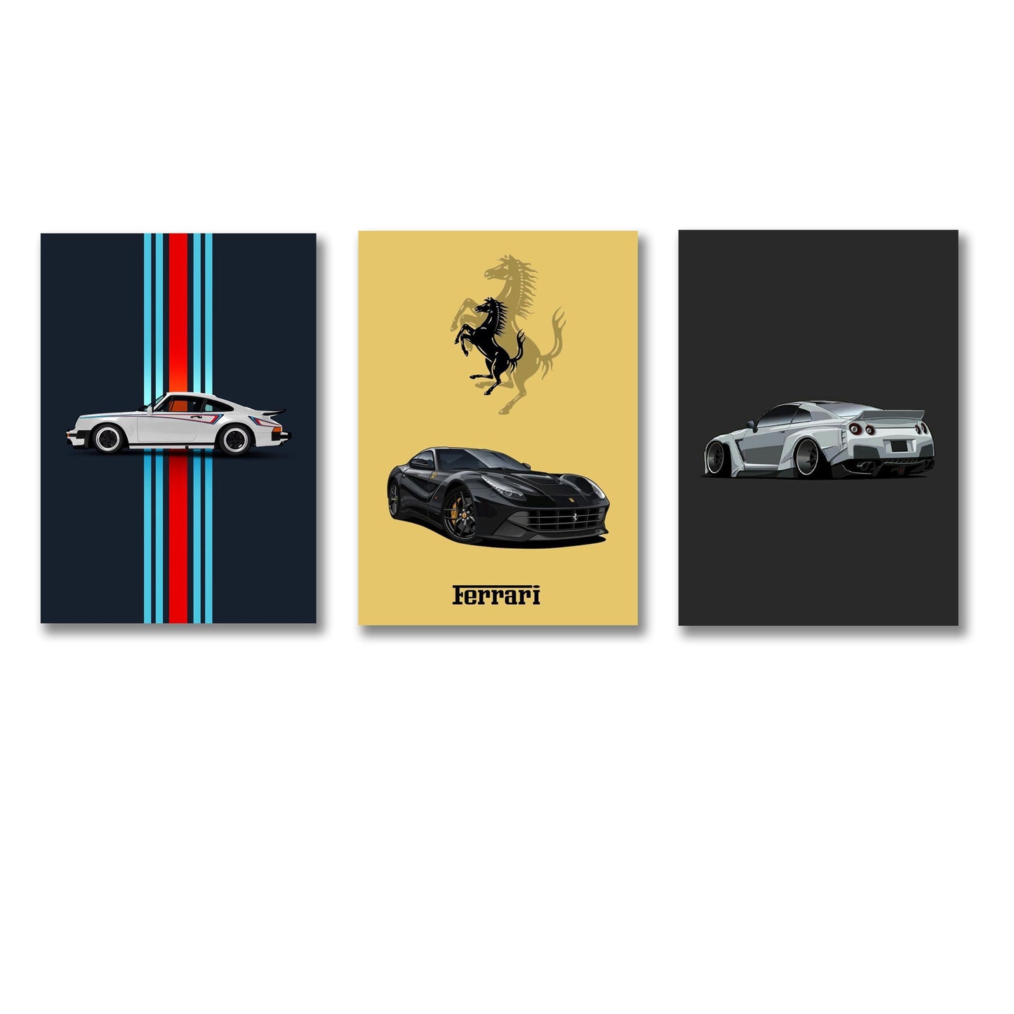 SET OF 3 PREMIUM WALL ART PHOTO TILES – MODERN HOME DECOR SETS