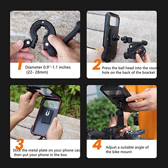 Waterproof Mobile Holder 360 Degree Rotation)