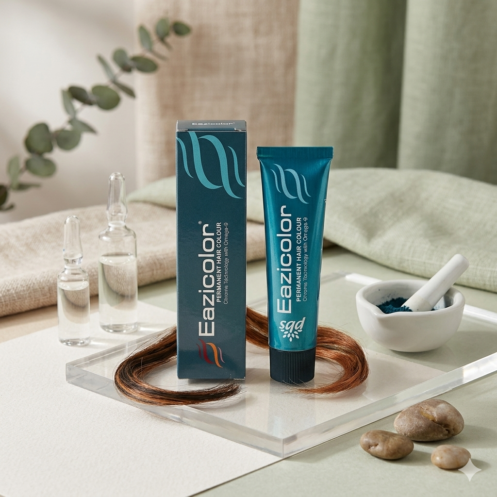 💙 Eazicolor Professional Hair Color Tube & Developer – Blue Shade (60ml)  💙