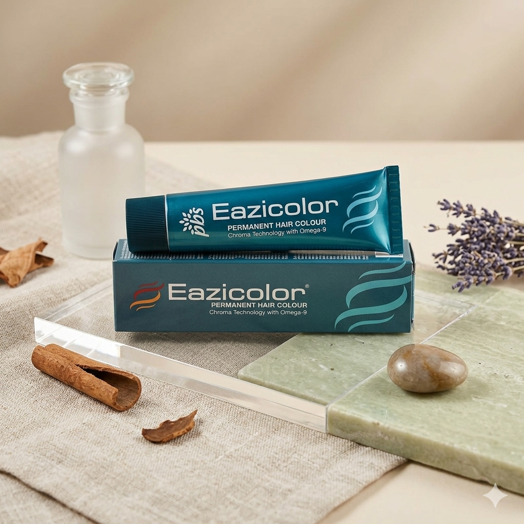 💙 Eazicolor Professional Hair Color Tube & Developer – Blue Shade (60ml)  💙