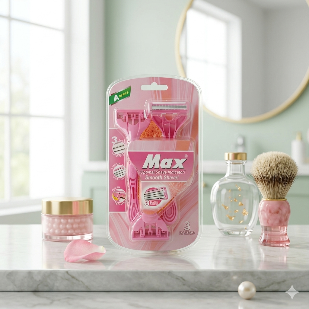 MAX Triple Blade Women Razor 4Pcs Set
