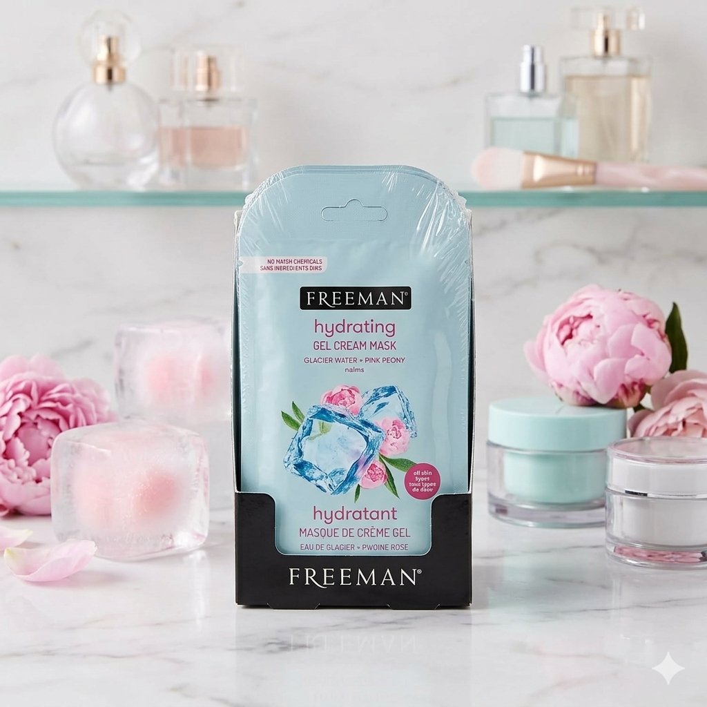 ❄️🌸 Freeman Hydrating Glacier Water + Pink Peony Gel Cream Mask (15ml)  🌸❄️
