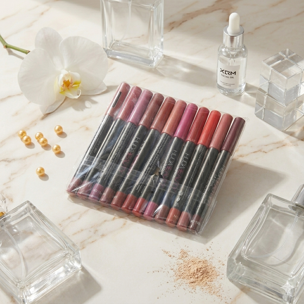 Huda Beauty shiny eye/lip pencils | 12 pencils Creamy, Waterproof & Ultra-Pigmented Glow Kit