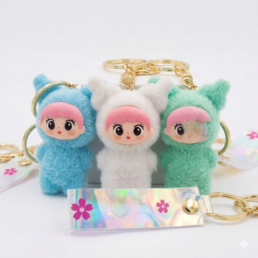 Cute Pastel Doll Keychain Set 💖