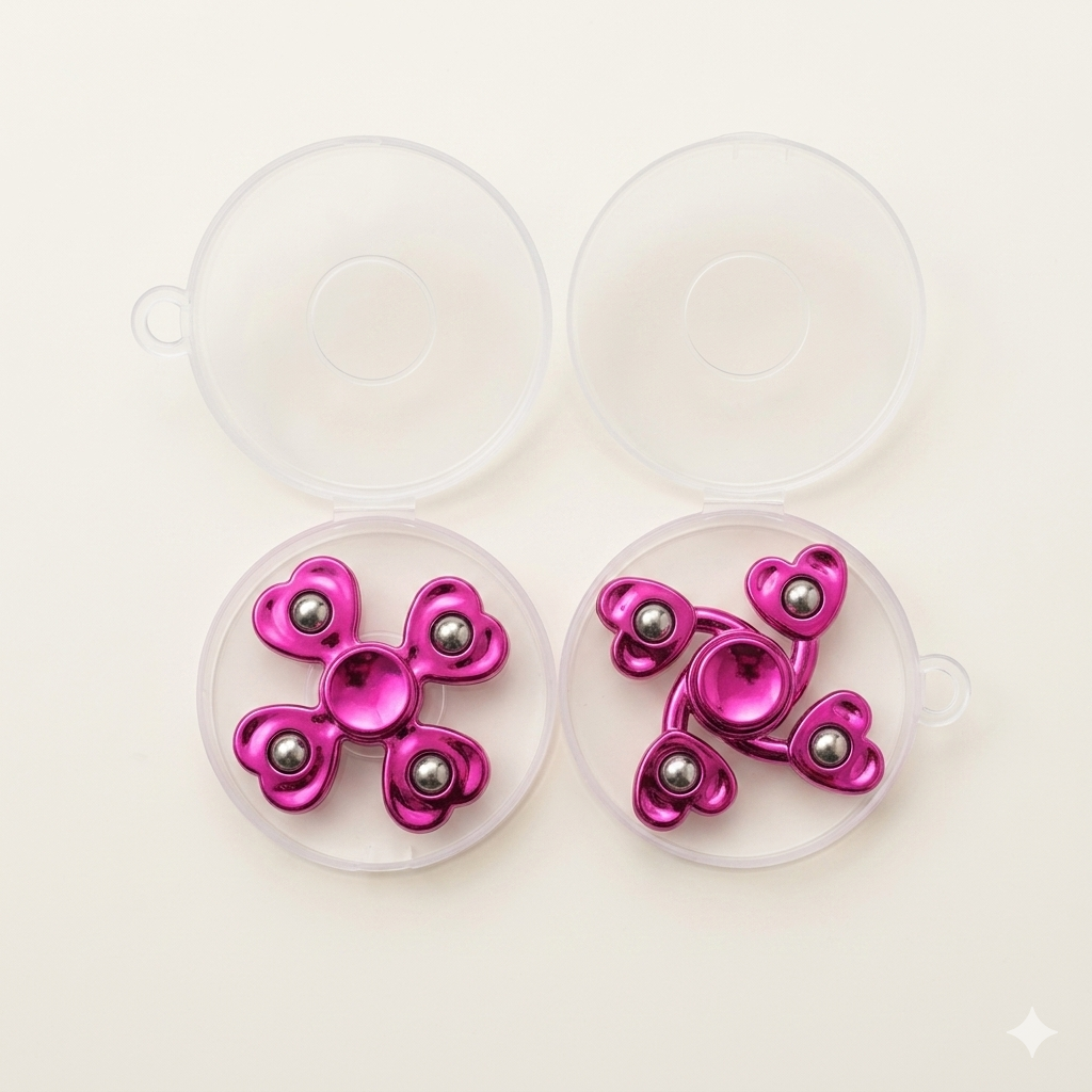 Hand Fidget Spinner Toy For Kids 4-Ends Colour
