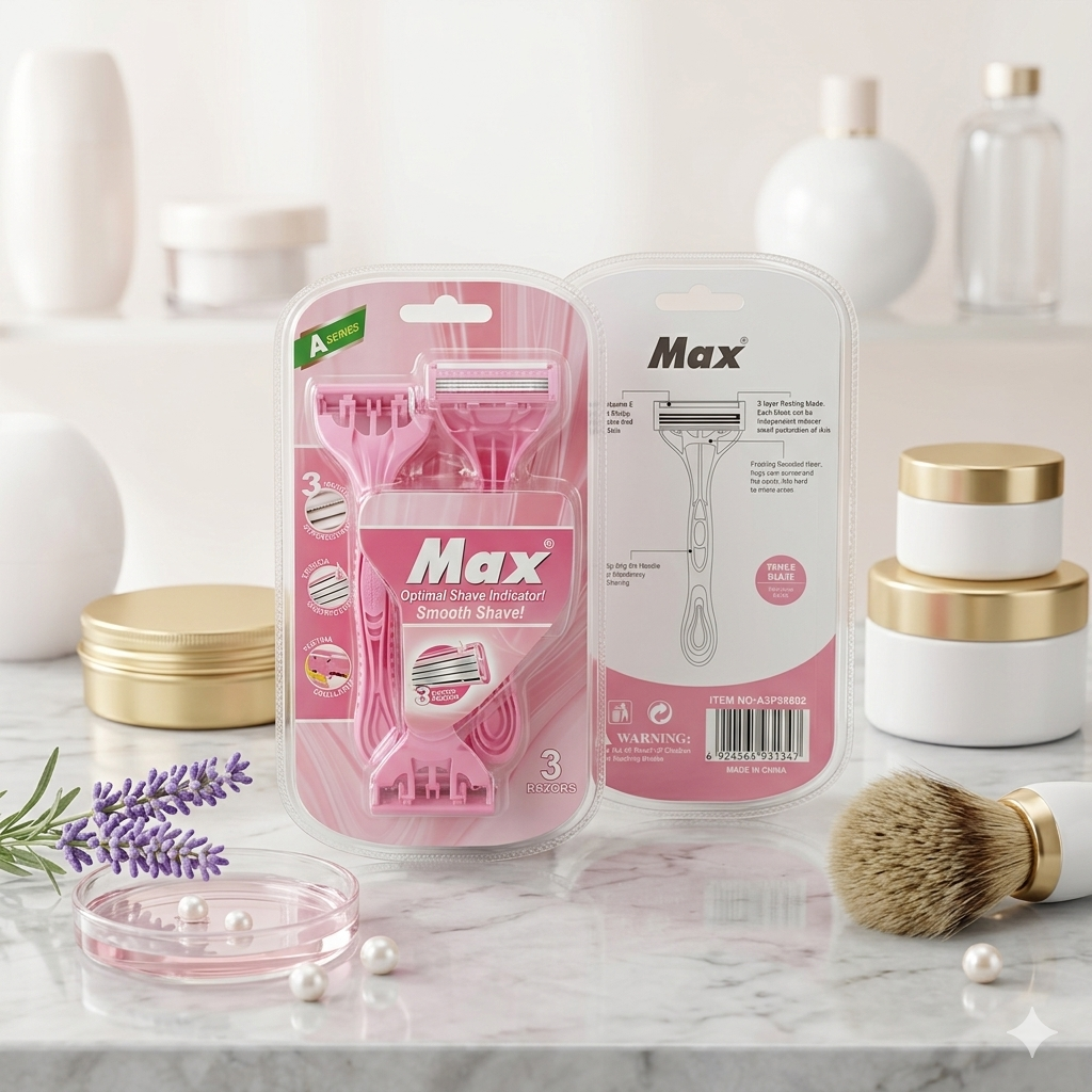 MAX Triple Blade Women Razor 4Pcs Set