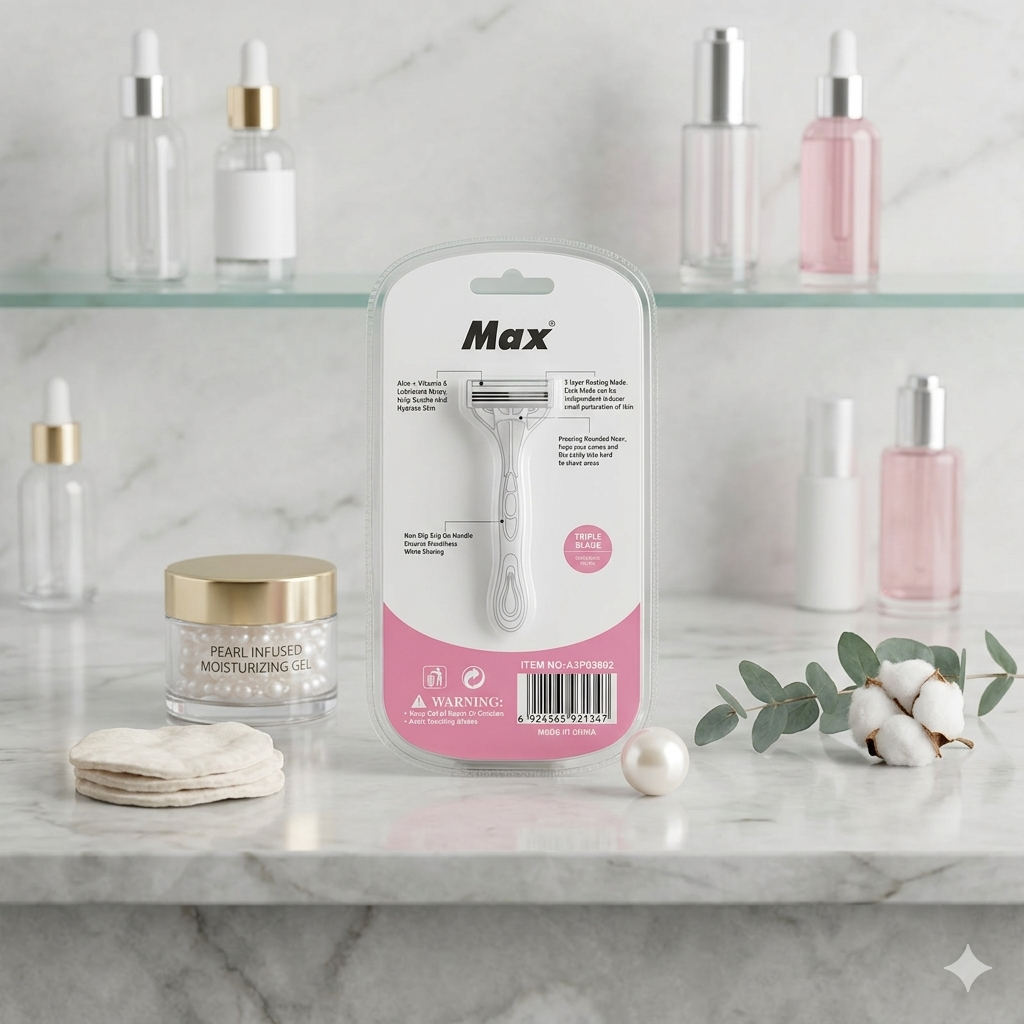 MAX Triple Blade Women Razor 4Pcs Set