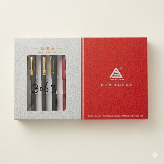 Lanbitou Fountain Pen Set – Black, Red & Blue