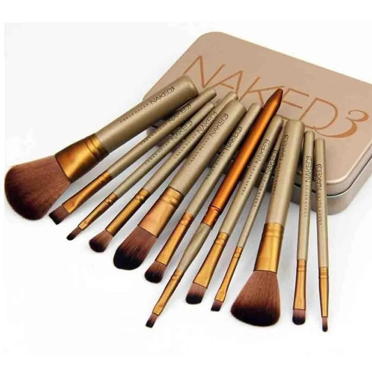 Naked 3 Makeup Brushes Set 12 Pcs