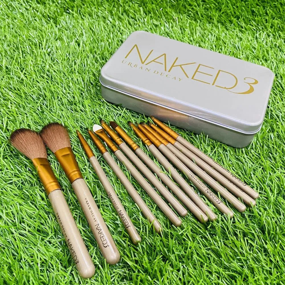 Naked 3 Makeup Brushes Set 12 Pcs