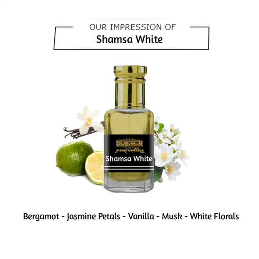Shamsa White Attar – Elegant Long Lasting Attar 12ml