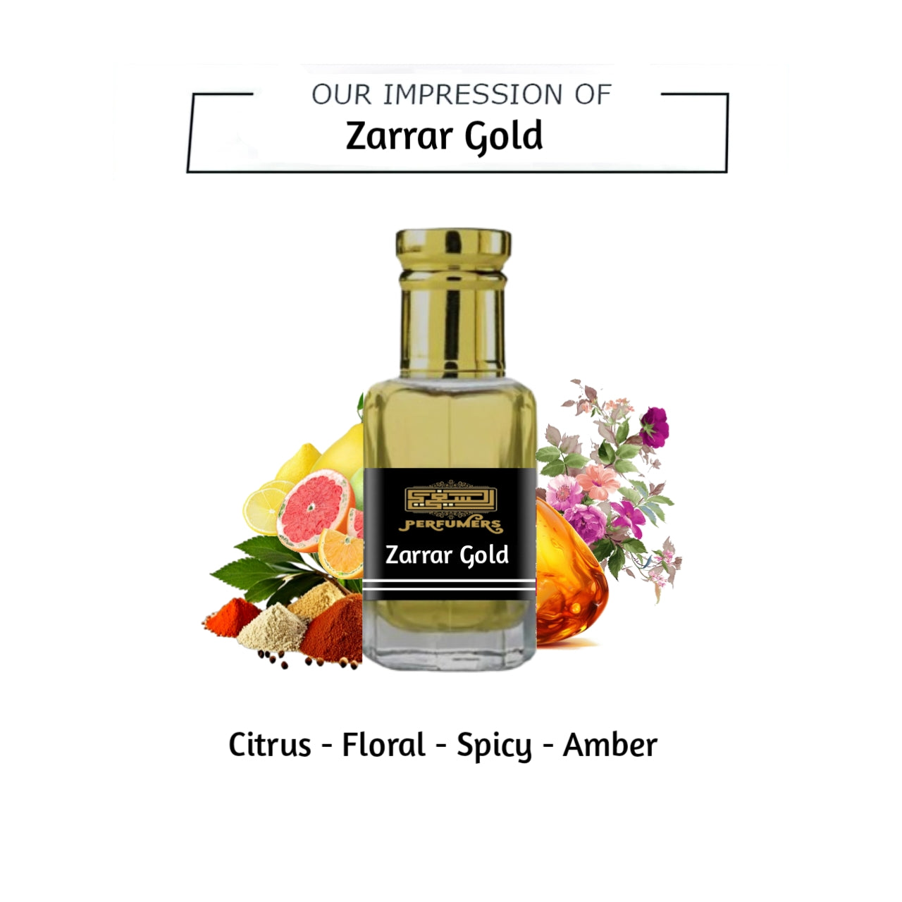 Zarrar Gold Attar – Luxury Concentrated Perfume for Men | Long-Lasting & Alcohol-Free 12ml