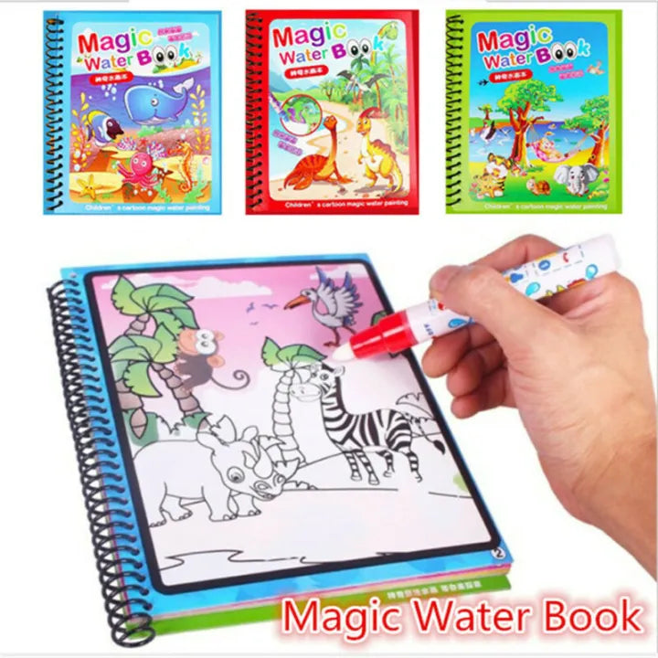 Magic Water Coloring Book with Reusable Drawing Pen
