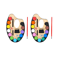 Watercolor Palette Set – 12 Colors with Free Brush for Kids