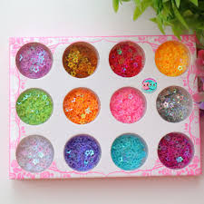 12 Color 3D Glitter – Heart & Star Charms
