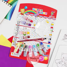 Kids Water Paint Set – 12 Colors with 2 Brushes (T10900)
