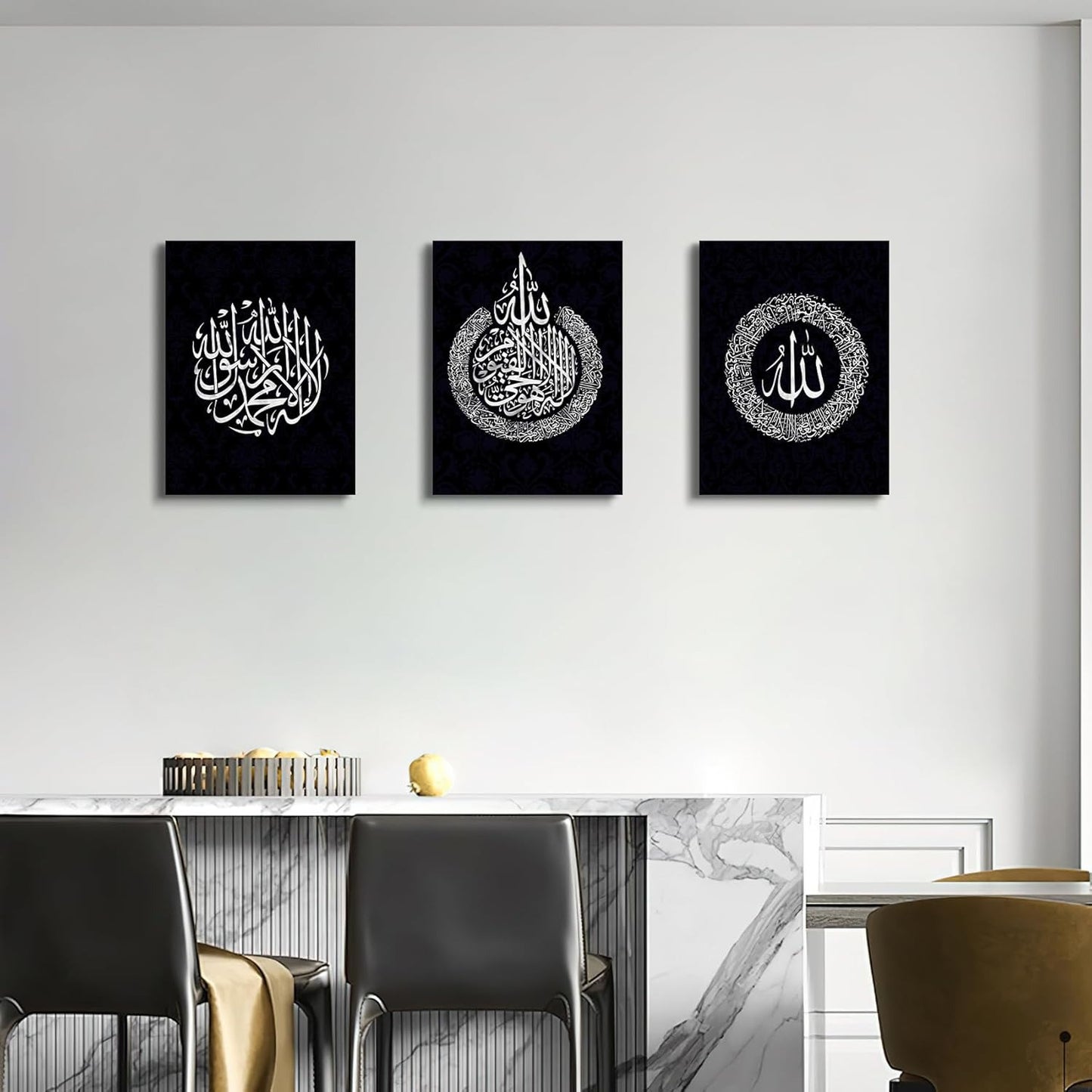 SET OF 3 PREMIUM WALL ART PHOTO TILES – MODERN HOME DECOR SETS (11x16 inches each frame)