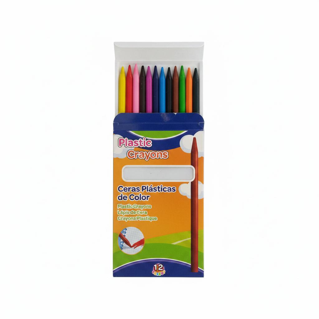 wax crayons 12 colors