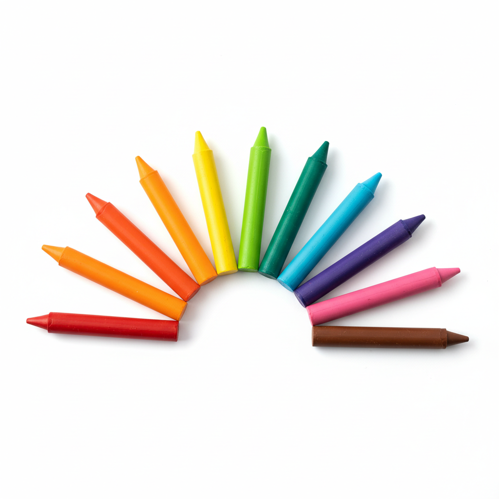 wax crayons 12 colors